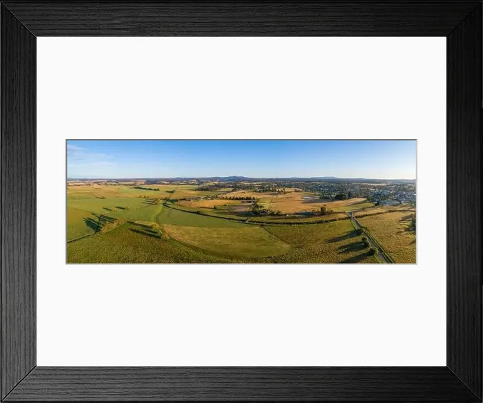 Framed Print : Grazeland in Australian outback at sunset - aerial panorama Framed Print : Grazeland in Australian outback at sunset - aerial panorama