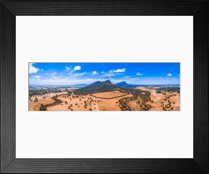 Framed Print : Scenic aerial panorama of Mount Abrupt in Grampians, Australia Framed Print : Scenic aerial panorama of Mount Abrupt in Grampians, Australia