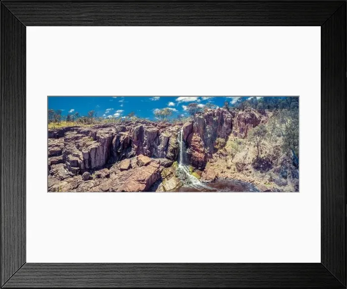 Framed Print : Beautiful Nigretta falls on hot summer day - aerial panorama Framed Print : Beautiful Nigretta falls on hot summer day - aerial panorama