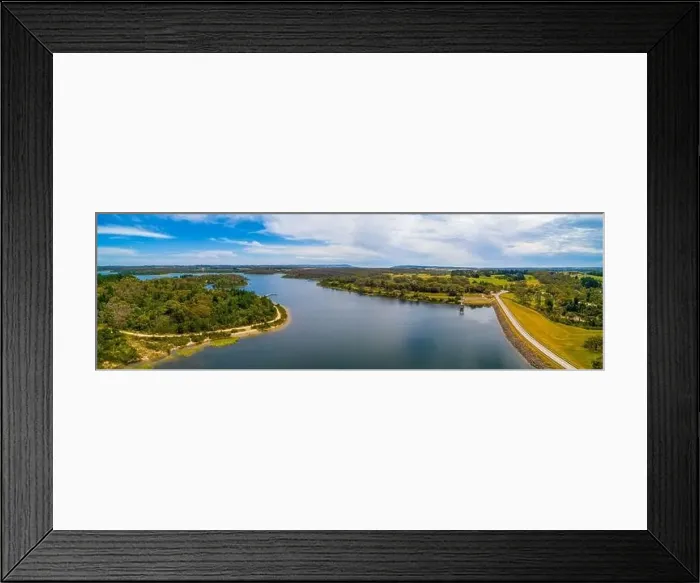 Framed Print : Wide aerial panorama of Devilbend Reservoir Lake on Mornington Peninsula, Victoria, Australia Framed Print : Wide aerial panorama of Devilbend Reservoir Lake on Mornington Peninsula, Victoria, Australia