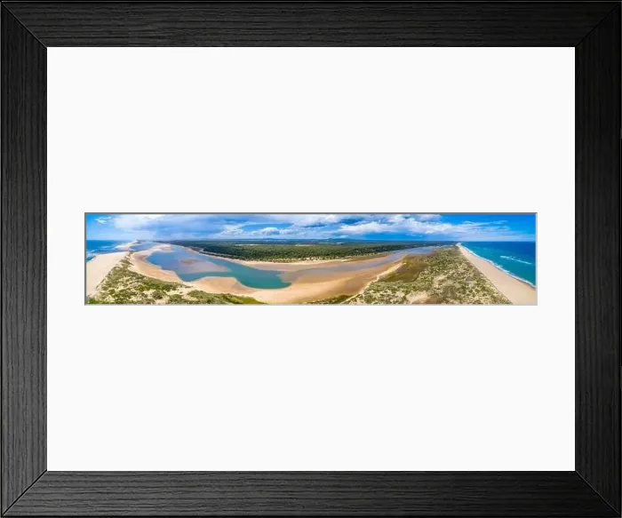 Framed Print : Ultra wide aerial panorama of ocean coastline in Australia Framed Print : Ultra wide aerial panorama of ocean coastline in Australia