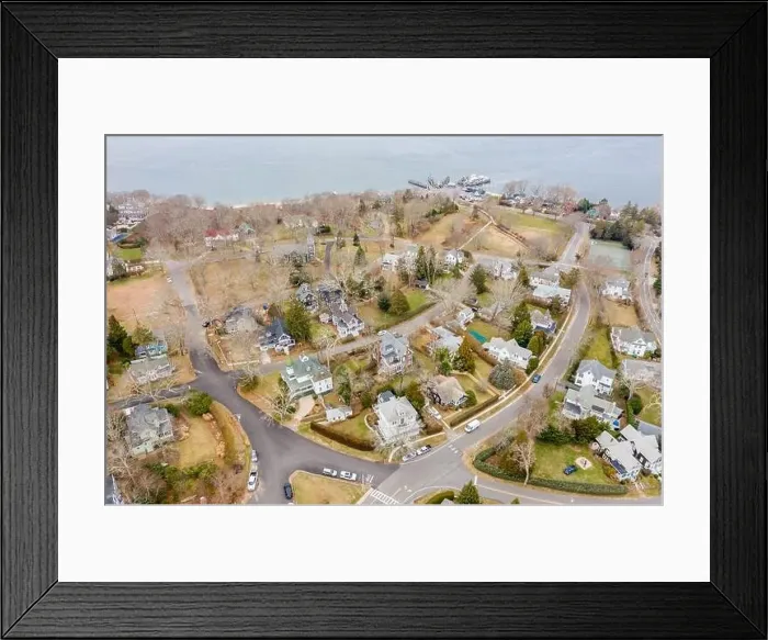 Framed Print : Aerial view of the Shelter Island Heights, Shelter Island, NY