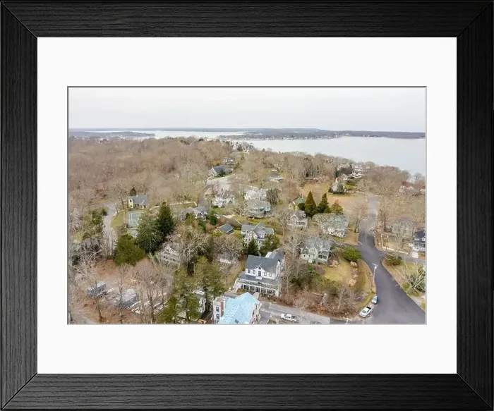 Framed Print : Aerial view of the Shelter Island Heights, Shelter Island, NY