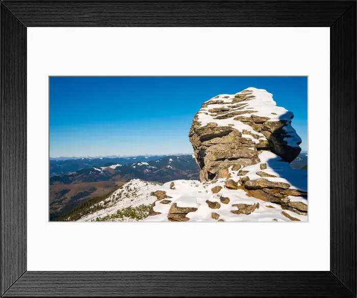 Framed Print : Wonderful landscapes covered with the first snow with large rocky ledges of the Carpathian Mountains Framed Print : Wonderful landscapes covered with the first snow with large rocky ledges of the Carpathian Mountains