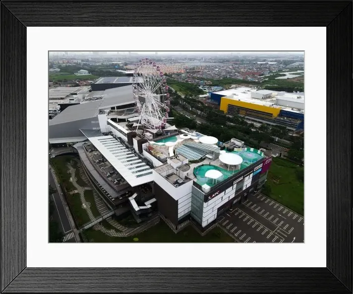 Framed Print : Aerial view of AEON MALL Jakarta Garden City Framed Print : Aerial view of AEON MALL Jakarta Garden City