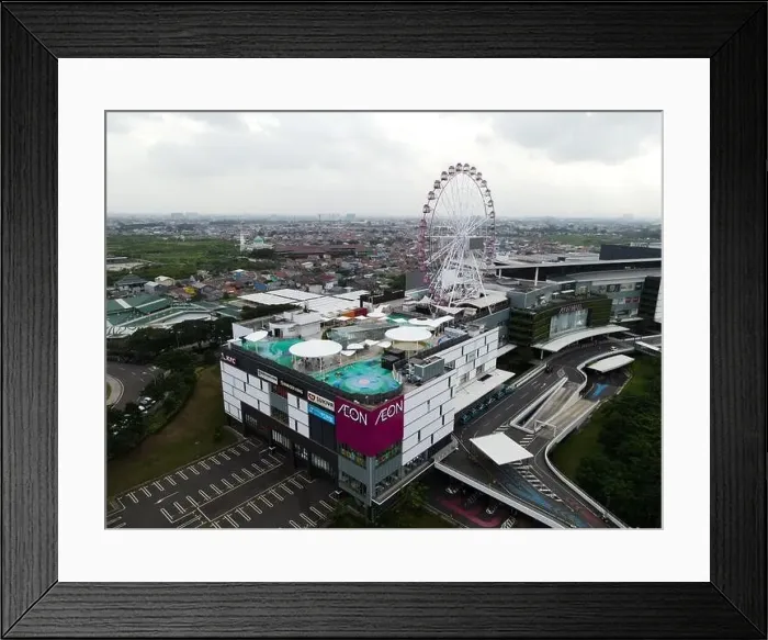 Framed Print : Aerial view of AEON MALL Jakarta Garden City Framed Print : Aerial view of AEON MALL Jakarta Garden City