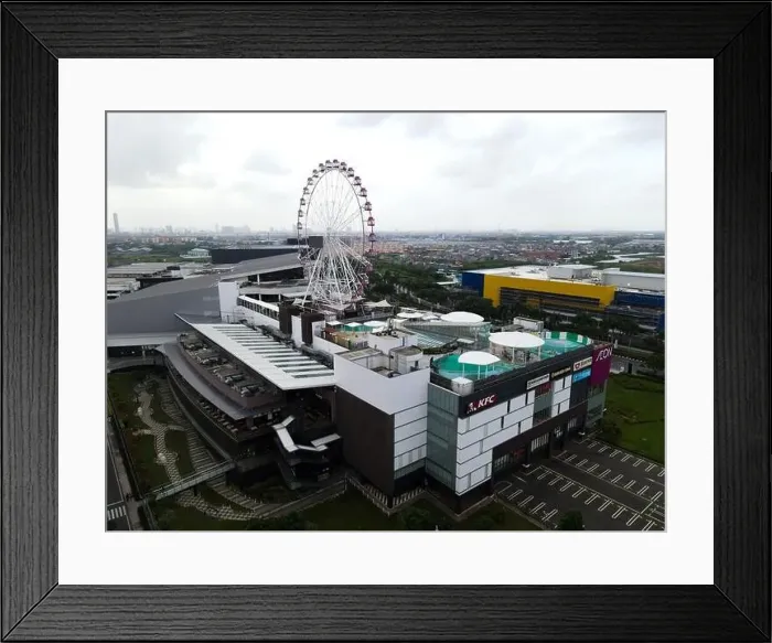 Framed Print : Aerial view of AEON MALL Jakarta Garden City Framed Print : Aerial view of AEON MALL Jakarta Garden City