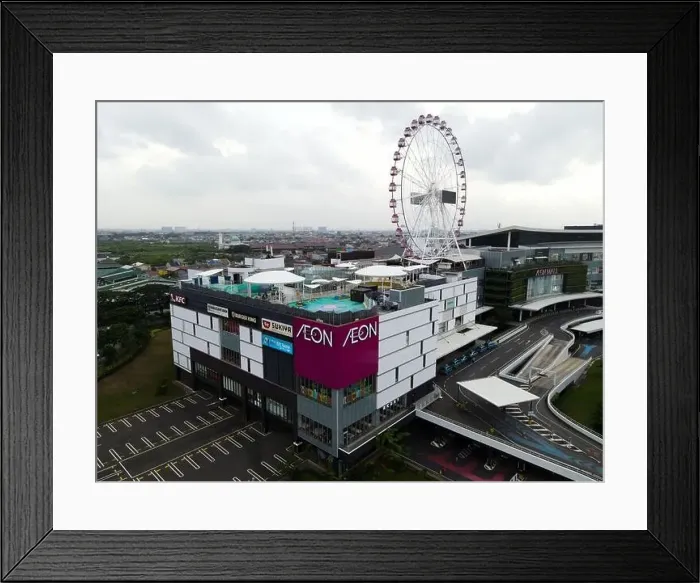 Framed Print : Aerial view of AEON MALL Jakarta Garden City Framed Print : Aerial view of AEON MALL Jakarta Garden City