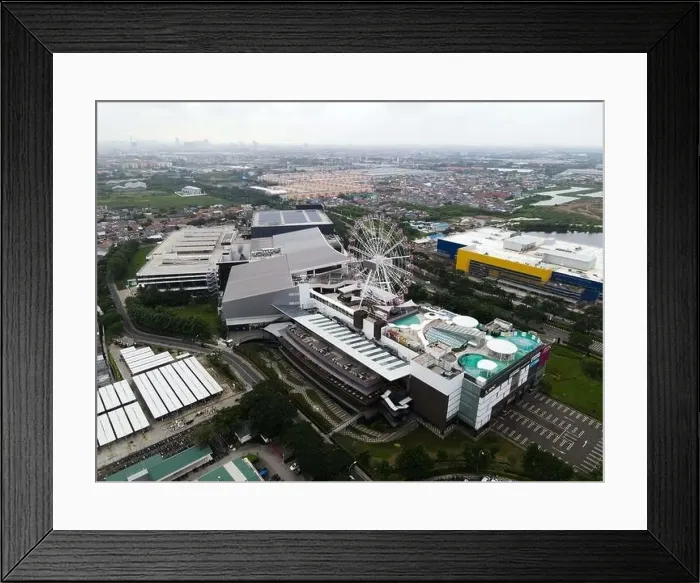 Framed Print : Aerial view of AEON MALL Jakarta Garden City Framed Print : Aerial view of AEON MALL Jakarta Garden City