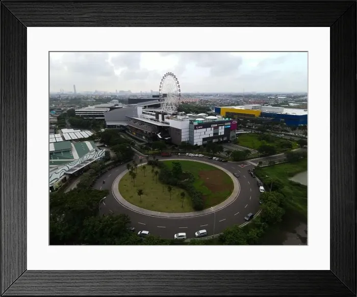 Framed Print : Aerial view of AEON MALL Jakarta Garden City Framed Print : Aerial view of AEON MALL Jakarta Garden City