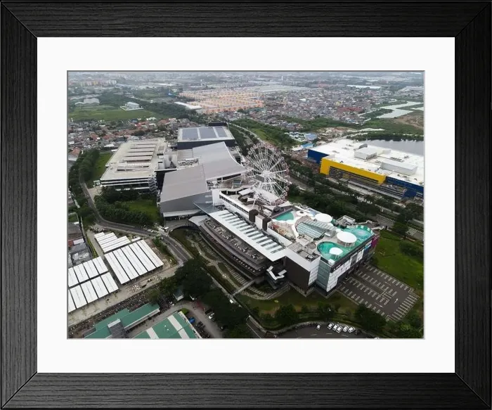 Framed Print : Aerial view of AEON MALL Jakarta Garden City
