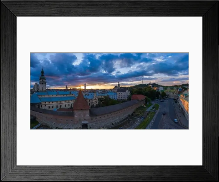 Framed Print : Lviv, Ukraine - August 2020: Aerial view on Lviv from drone Framed Print : Lviv, Ukraine - August 2020: Aerial view on Lviv from drone