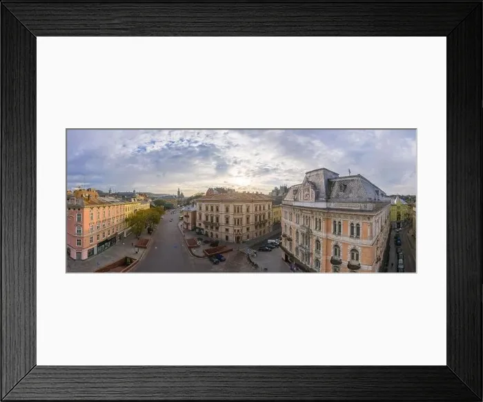 Framed Print : Lviv, Ukraine - August, 2020: Aerial view on Lviv from drone Framed Print : Lviv, Ukraine - August, 2020: Aerial view on Lviv from drone