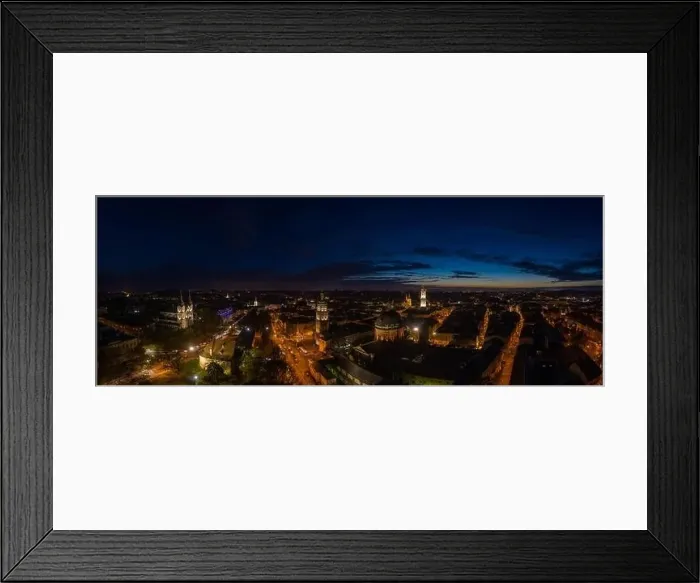Framed Print : Lviv, Ukraine - August, 2020: Aerial view on Lviv, Ukraine at night from drone Framed Print : Lviv, Ukraine - August, 2020: Aerial view on Lviv, Ukraine at night from drone