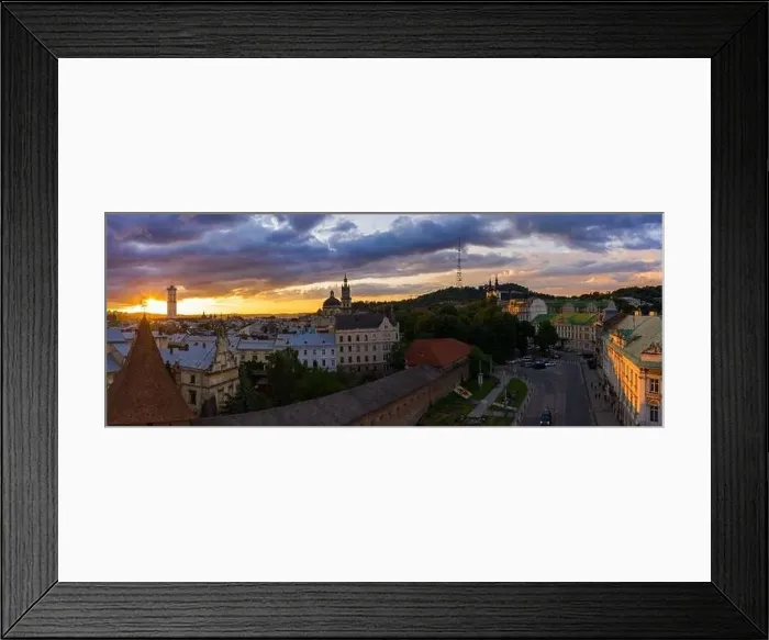 Framed Print : Lviv, Ukraine - August, 2020: Aerial view on Hlyniany gate Framed Print : Lviv, Ukraine - August, 2020: Aerial view on Hlyniany gate