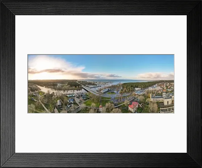 Framed Print : View from above to Pirita river in Tallinn, Estonia at autumn day. Drone photo, panorama Framed Print : View from above to Pirita river in Tallinn, Estonia at autumn day. Drone photo, panorama