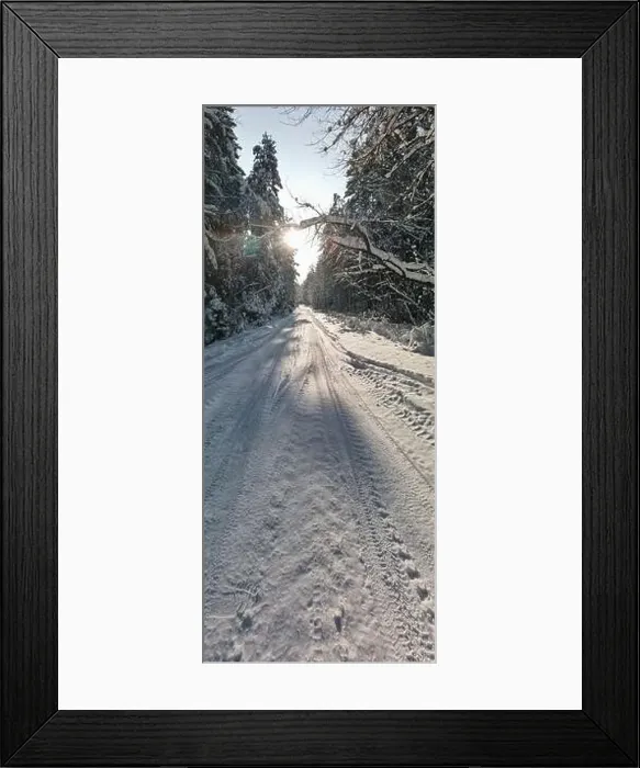 Framed Print : photo from a flying drone, a small planet and a winter landscape, pines and spruces are covered with snow Framed Print : photo from a flying drone, a small planet and a winter landscape, pines and spruces are covered with snow
