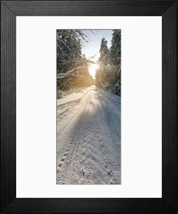 Framed Print : photo from a flying drone, a small planet and a winter landscape, pines and spruces are covered with snow Framed Print : photo from a flying drone, a small planet and a winter landscape, pines and spruces are covered with snow