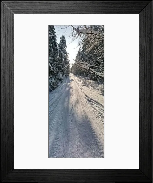Framed Print : photo from a flying drone, a small planet and a winter landscape, pines and spruces are covered with snow Framed Print : photo from a flying drone, a small planet and a winter landscape, pines and spruces are covered with snow