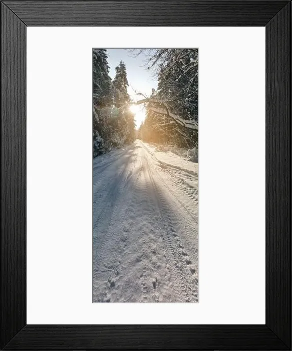 Framed Print : photo from a flying drone, a small planet and a winter landscape, pines and spruces are covered with snow Framed Print : photo from a flying drone, a small planet and a winter landscape, pines and spruces are covered with snow