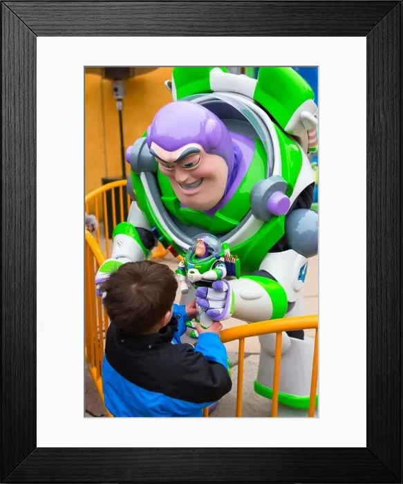 Framed Print : Buzz Lightyear Character Meet and Greet, Disneyland Paris Framed Print : Buzz Lightyear Character Meet and Greet, Disneyland Paris
