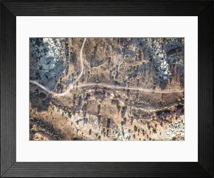 Framed Print : Aerial view on the geological structures around the Arches National Park, Utah Framed Print : Aerial view on the geological structures around the Arches National Park, Utah