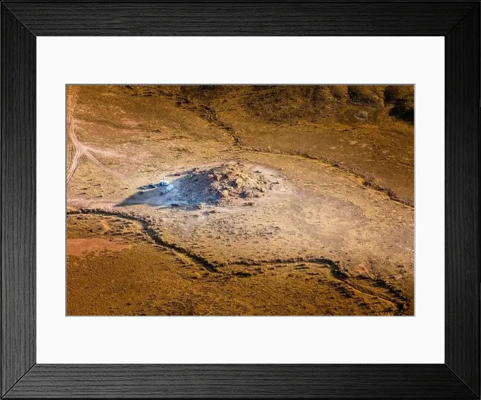 Framed Print : Aerial view on the geological structures around the Arches National Park and a blm campsite in Utah Framed Print : Aerial view on the geological structures around the Arches National Park and a blm campsite in Utah