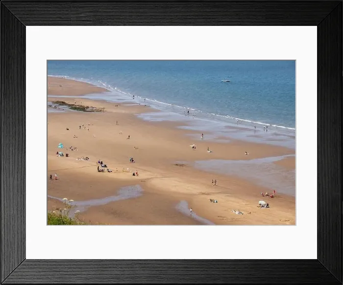 Framed Print : Aerial photo of the beautiful town of Whitby in the UK in North Yorkshire in the UK showing people on the sandy beach Framed Print : Aerial photo of the beautiful town of Whitby in the UK in North Yorkshire in the UK showing people on the sandy beach