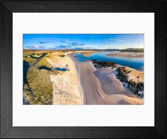 Framed Print : The coast between Kiltoorish bay beach and the Sheskinmore bay between Ardara and Portnoo in Donegal - Ireland