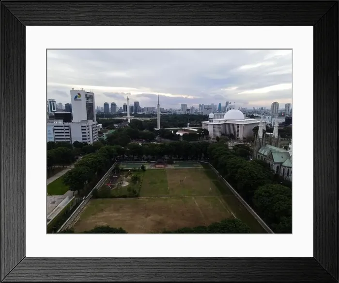 Framed Print : Aerial view of Istiqlal Mosque Framed Print : Aerial view of Istiqlal Mosque