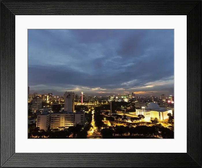 Framed Print : Aerial view of Istiqlal Mosque Framed Print : Aerial view of Istiqlal Mosque