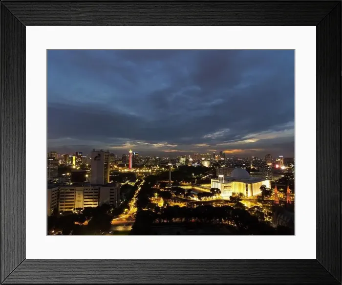 Framed Print : Aerial view of Istiqlal Mosque Framed Print : Aerial view of Istiqlal Mosque