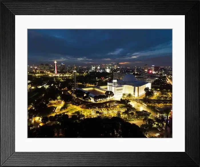 Framed Print : Aerial view of Istiqlal Mosque Framed Print : Aerial view of Istiqlal Mosque