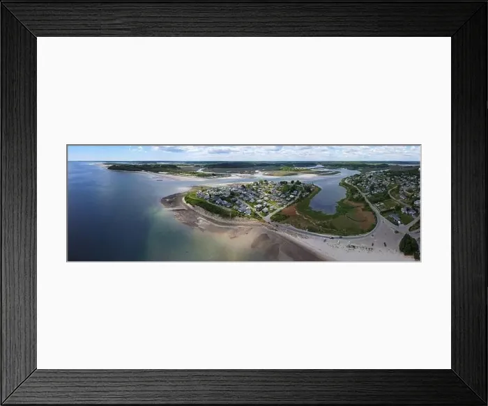 Framed Print : Historic village on Little Neck Island and Pavilion Beach aerial view panorama at Ipswich Bay in town of Ipswich Framed Print : Historic village on Little Neck Island and Pavilion Beach aerial view panorama at Ipswich Bay in town of Ipswich