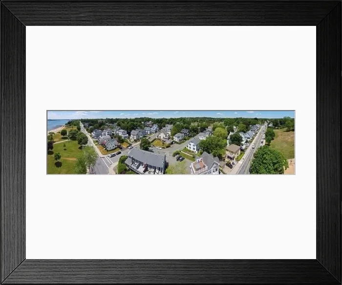 Framed Print : Aerial view panorama of historic residence building in historic city of Beverly, Massachusetts MA, USA Framed Print : Aerial view panorama of historic residence building in historic city of Beverly, Massachusetts MA, USA
