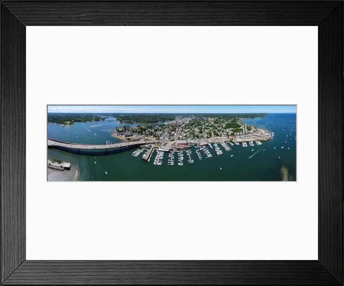 Framed Print : Aerial view panorama of Beverly Port Marina and Essex Bridge at Sandy Point in city of Beverly, Massachusetts MA, USA Framed Print : Aerial view panorama of Beverly Port Marina and Essex Bridge at Sandy Point in city of Beverly, Massachusetts MA, USA