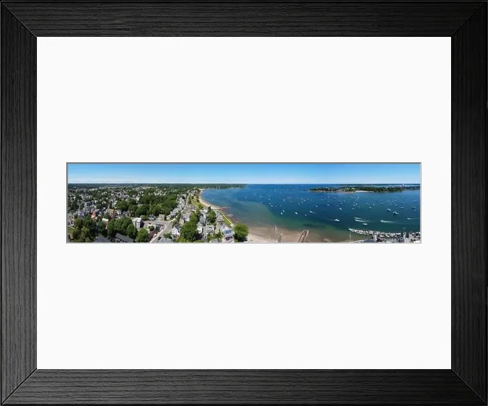 Framed Print : Aerial view panorama of Sandy Point at Danvers River mouth to Salem Harbor in city of Beverly, Massachusetts MA, USA Framed Print : Aerial view panorama of Sandy Point at Danvers River mouth to Salem Harbor in city of Beverly, Massachusetts MA, USA