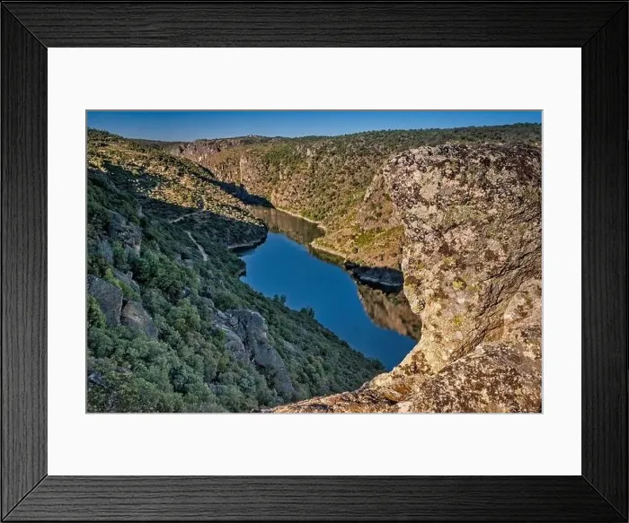 Framed Print : Viewpoint over Rio Douro, Spanish side on right Framed Print : Viewpoint over Rio Douro, Spanish side on right