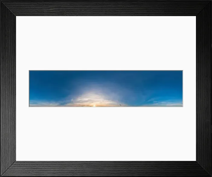 Framed Print : Blue sky with Cirrus clouds Seamless panorama in spherical equirectangular format Framed Print : Blue sky with Cirrus clouds Seamless panorama in spherical equirectangular format