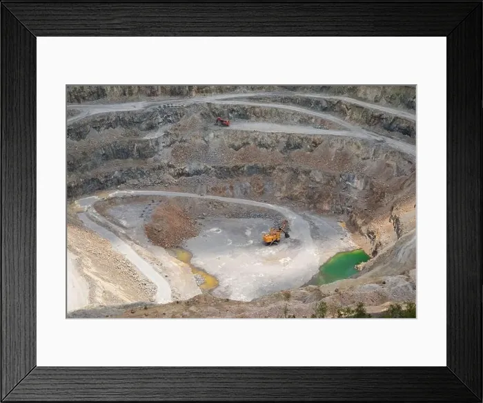 Framed Print : Picture of copper minnie pit in Rosia Poieni, Romania Framed Print : Picture of copper minnie pit in Rosia Poieni, Romania