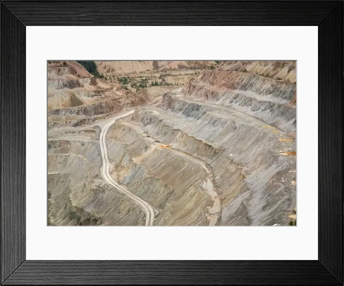 Framed Print : Picture of copper minnie pit in Rosia Poieni, Romania Framed Print : Picture of copper minnie pit in Rosia Poieni, Romania