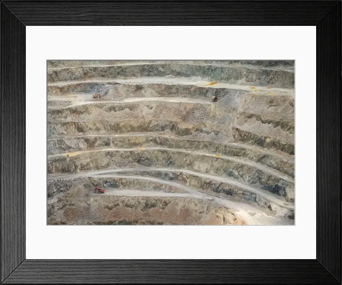 Framed Print : Picture of copper minnie pit in Rosia Poieni, Romania Framed Print : Picture of copper minnie pit in Rosia Poieni, Romania