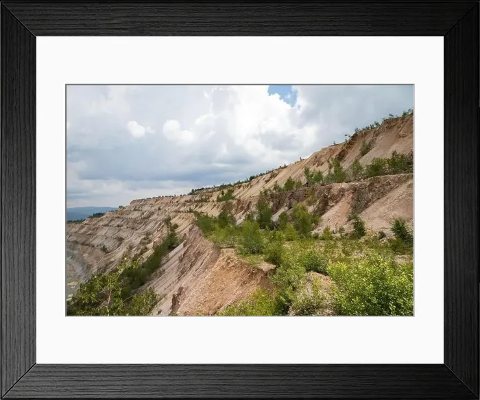 Framed Print : Picture of copper minnie pit in Rosia Poieni, Romania Framed Print : Picture of copper minnie pit in Rosia Poieni, Romania
