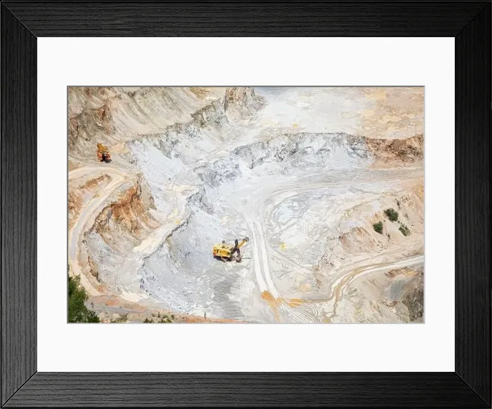 Framed Print : Picture of copper minnie pit in Rosia Poieni, Romania Framed Print : Picture of copper minnie pit in Rosia Poieni, Romania