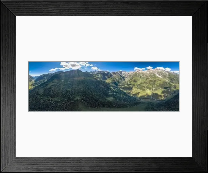Framed Print : 360 aerial panoramic view of Grossglockner vally by Taxenbacher Fusch high alpine road in Austria Tirol Framed Print : 360 aerial panoramic view of Grossglockner vally by Taxenbacher Fusch high alpine road in Austria Tirol