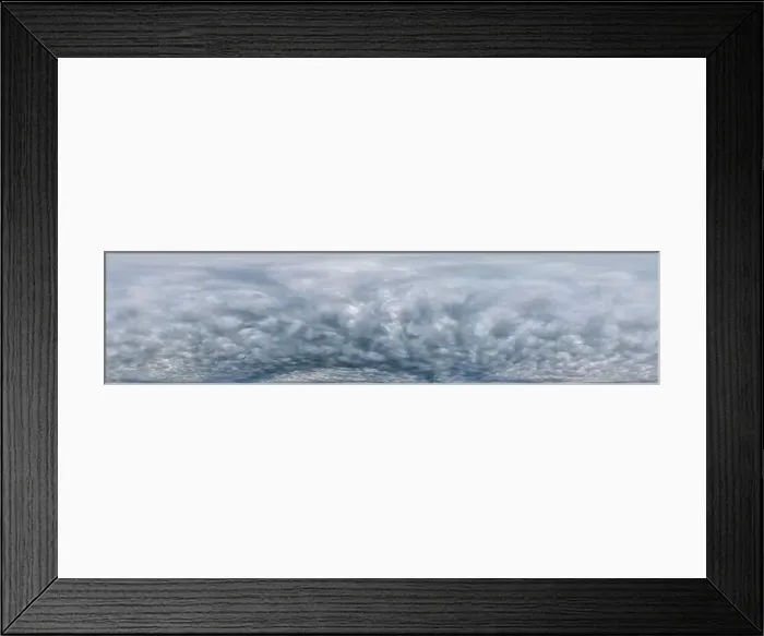 Framed Print : Sky panorama on overcast rainy day with Nimbostratus clouds in seamless spherical equirectangular format Framed Print : Sky panorama on overcast rainy day with Nimbostratus clouds in seamless spherical equirectangular format