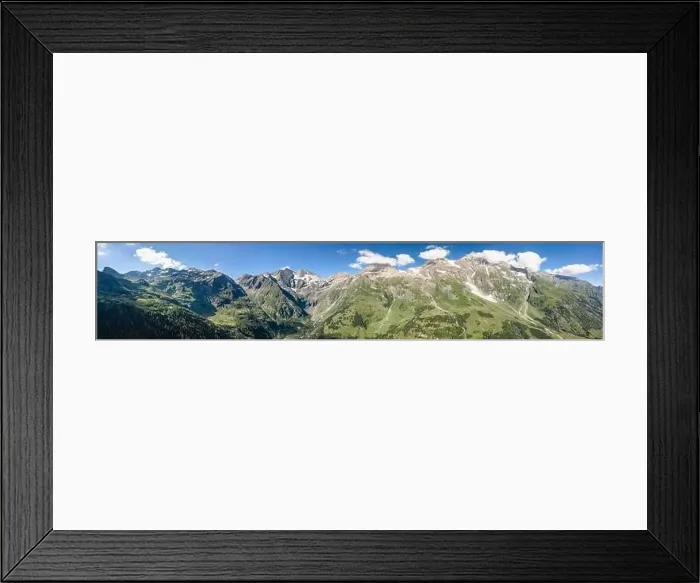 Framed Print : Panoramic aerial view of Grossglockner Hohe Tauern mountain range from high alpine road in Austria Tirol Framed Print : Panoramic aerial view of Grossglockner Hohe Tauern mountain range from high alpine road in Austria Tirol