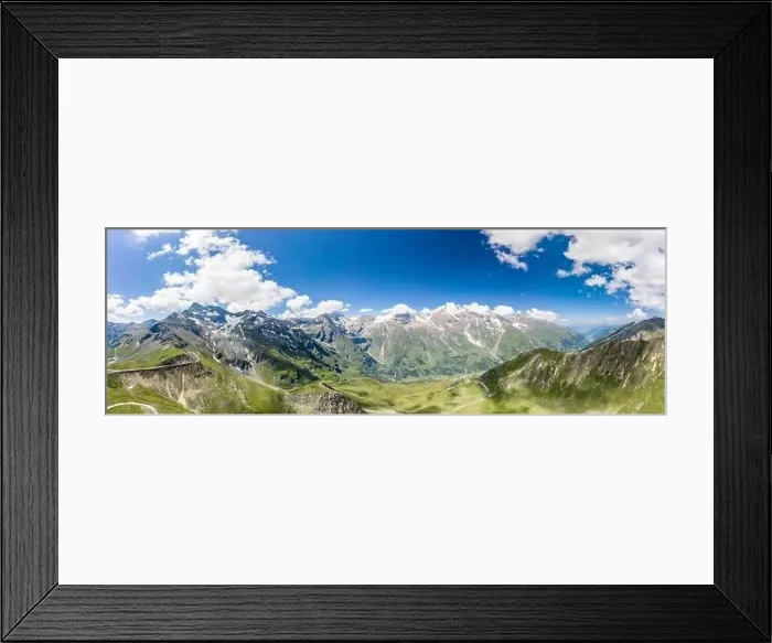 Framed Print : Aerial panoramic view of serpentine Taxenbacher Fusch high alpine road in Grossglockner in Austria Framed Print : Aerial panoramic view of serpentine Taxenbacher Fusch high alpine road in Grossglockner in Austria