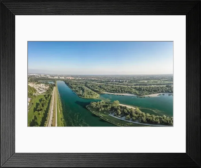 Framed Print : Aerial drone shot of Lake Jarun in southeast Zagreb in Croatia Framed Print : Aerial drone shot of Lake Jarun in southeast Zagreb in Croatia
