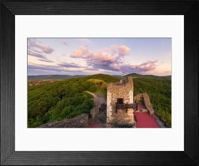 Framed Print : Holloko castle in Hungary. This historical medieval castle ruin is in the Cserhat hills Framed Print : Holloko castle in Hungary. This historical medieval castle ruin is in the Cserhat hills